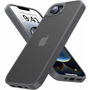 for iPhone 16e & iPhone 17e Case [16FT Military Grade Shockproof], Anti-Slip Anti-Scratch, Slim Translucent Frosted Matte Phone Cover, Case for iPhone 17 e/16 e 6.1", Gray