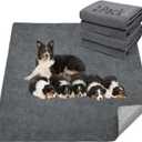 LOOBANI Washable Pee Pad for Dogs, 2 Packs Non-Slip Puppy Training Pads, Fast Absorbent Pet Whelping Pads, Puppy Playpen Mat for Incontinence, Housebreak, Crate, 36x41in, Gray