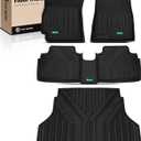 YHTAUTO Floor Mats & Cargo Mat Compatible with Hyundai Elantra 2021-2025 Not Hybrid, TPE All Weather Car Mats Waterproof Anti-Slip Odorless Floor Liner, Interior Car Accessories Full Set Liner