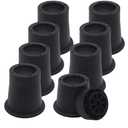 8 Pack Furniture Risers 3 inch Black Bed Risers, Bed Lifts Risers for Sofa, Couch, Desk, Bed Elevators Heavy Duty Bed Frame Risers Table Leg Extenders Supports Up to 1,300 Lbs