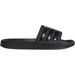 adidas unisex-adult Adilette Shower Slides (11 Women/10 Men, Core Black/Core Black/Core Black)