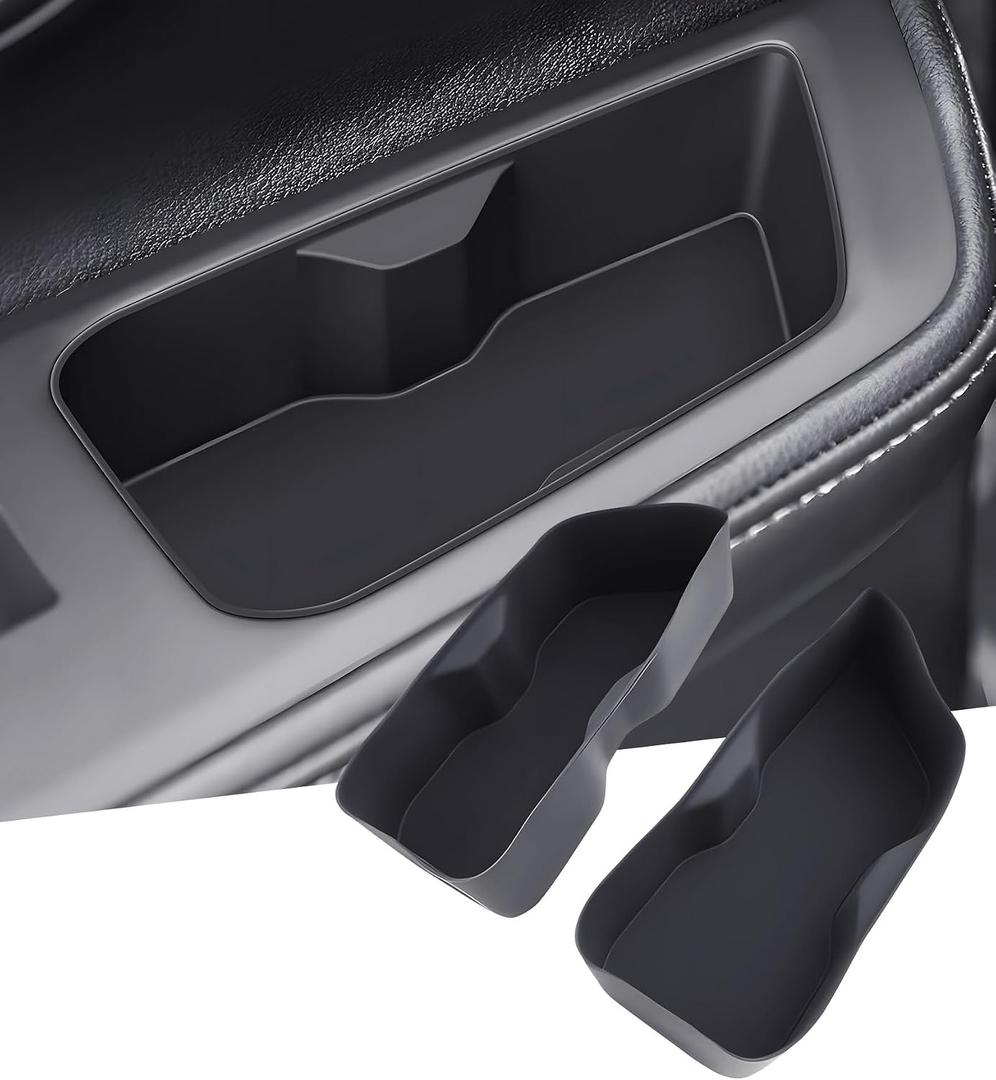 Rear Door Cup Holder Inserts for Toyota Grand Highlander 2026 2025 2024, Interior Accessories 2nd Row Silicone Cup Holders Covers Protector for 2024-2026 Grand Highlander, Black
