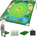 70"x70" Golf Chipping Game Practice Portable Training Game for Indoor & Outdoor Use, Improve Short Game Accuracy for Adults, Juniors & Beginners, 70"x70" Golf Chipping Game