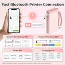 Nelko Label Maker Machine with Tape, P21 Bluetooth Label Printer, Wireless Mini Label Makers with Multiple Templates for Organizing Office Home, Pink
