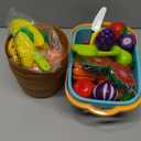 JOYIN Learning Toys Play Food Set for Toddlers, Cutting Food for Preschool Activities, Play Kitchen Accessories, Educational Toys, Color Sorting Set for Boys & Girls, Back to School Gifts for Toddlers