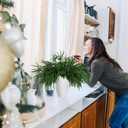 16 Pcs Christmas Norfolk Pine Branches Picks,18" Extra Length Artificial Xmas Branches Plants Pine Stems Needles, Fake Greenery Norfolk Pine Stems Sprigs for DIY Craft Garland Home Garden Decor