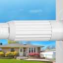 Extra Long Tension Rod 41-165inch Heavy Duty Tension Curtain Rods no Drilling Outdoor Curtain Rod for Patio,Windows,Shower,Doorway,Spring Rods Diameter 1.26inch White