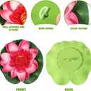 2 x 5pcs Summer Decor Lily Pads for Ponds, Artificial Lotus Fake Floating Lotus Flower Water Lily Pad Ornaments for Garden Pond Aquarium Pool Decoration 10cm