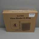 SUNEE 1.5 Inch Binders 3 Ring 4 Pack, Clear View 1 1/2 Inch Binders Three Ring PVC-Free (Fit 8.5x11 Inches) for School or Office Supplies, Assorted Pastel