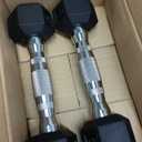 Hex Dumbbell Set, 2.5-65 lb Rubber Encased Exercise & Fitness Dumbbells, Weights Dumbbells Set of 2, Hand Weight for Strength Training