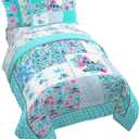 Jay Franco Kids Comforter Set Includes Sheets and Pillow Covers - Soft and Cozy Bed Set for Stylish Room Decor, Multi - Lilo and Stitch 02, 5 Piece Twin Bedding