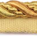 BEL AVENIR 0.43 inch 13 Yards Twisted Lip Cord Trim Basic Sewing Luxury Multicolor Handmade Crafts DIY Crafts Decoration Edge Piping Embellishments (Gold)