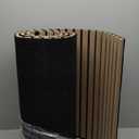 94.5 x 23.6 in Acoustic Wood Wall Panels,3D Flexible Soundproof Wall Panels,Wood Slat Wall Panel for Interior Wall Decor (White Oak)