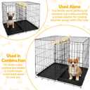 Dog Crate Divider Panel 2-Pack, 20.5" H Adjustable Kennel Divider | Adjusts 15.7"-30.7" W, fits 30"-36" wire cages for puppy potty training & anxiety relief, Durable rust-resistant metal design