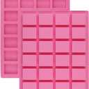 24-Cavity Rectangle Caramel Candy Silicone Molds,Chocolate Truffles Mold,Whiskey Ice Cube Tray,Grid Fondant Mould,Hard Candy Mold Pralines Gummy Jelly Mold