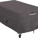 Classic Accessories Ravenna Water-Resistant 56 Inch Rectangular Fire Pit Table Cover, Outdoor Table Cover