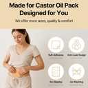 Castor Oil Pack Wrap (40 Count), 4 Sizes, Disposable Cotton Patches, Leak-Proof, Skin-Friendly and Breathable, for Belly, Joints and Body Care (Oil Not Included)