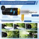 Adjustable Long Range Nozzle for Pressure Washer, Downstream Injection Spray Nozzle Kit 44.5 GPM, External Chemical Injector w/1/4" Quick Connect,15FT Hose,Shut-Off Valve & Filter,25004000 PSI.