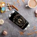 Karma Cat Gifts Me & Karma Vibe Like That 20oz Stainless Steel Insulated Tumbler with Lid and Straw Mystical Celestial Coffee Cup Music Lover Gift (Tum-Me & Karma Black)