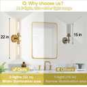 Wall Sconces Set of Two, Hardwired Brushed Gold Bathroom Sconces Wall Lighting with Clear Glass, Modern Sconces Wall Decor Set of 2 Bathroom Light fixtures for Mirror Hallway (Bulbs Not Included)