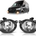 Fog Lights compatible with Mercedes Benz MB Sprinter 1500 2500 3500 2019 2020 2021 2022, 3500XD 2020 2021 2022, 1 Pair Fog Lamps (Clear Lens)