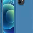 Miracase Compatible with iPhone 12 Case and iPhone 12 Pro Case, Liquid Silicone Gel Rubber Full Body Protection Shockproof Drop Protection Phone Case for iPhone 12/12 Pro 6.1 inch, Capri Blue