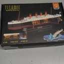 Titanic Building Set with Light, 2 in 1 Titanic Ship 3.6mm Mini Building Block 1883 PCS, Ship Model with Glacier Display Stand, Building Brick Toy Gift for Adults Teens Boys Girls 10 11 12+