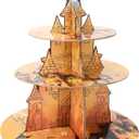 3-Tier Magical Cupcake Stand - Classic Style for Wizard, Birthday, Halloween, or School Party Supplies