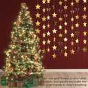 Patelai Glitter Star Garland Banner 2026 Graduation Decor 130 Feet Star Hanging Banner Twinkle Backdrop for Party Birthday Classroom Wedding Supplies(Gold)