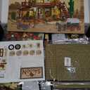 Western Saloon Building Set with LED Light, Wild West Building Block Toy 1727 PCS, Old West Construction Model with Horse Stable Cowboy Hat, House Building Kit Gift for Adults Teens 12+