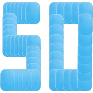 50 Pcs/25 Pack Gel Pads for Abs Stimulator Ab Trainer Replacement Gel Sheet for EMS AB Stimulator Gel Pads for All Abdominal Belts Muscle Trainer ABS Toner (Large 50)
