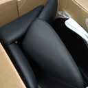 COLAMY Bar Stools Set of 4, Modern Swivel Bar Chairs, Adjustable PU Leather Upholstered Barstools Counter Height with Full Backrest for Bar, Dining Room, Kitchen Island, Black