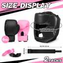 Kanayu 12 Pcs Kids Boxing Equipment Set for Beginners Ages 6-18 Years Including Boxing Helmet and Gloves Hand Wraps Sport Mouthguards Taekwondo Sparring Gear for Kids and Children