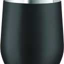 Oggi Cheers Insulated Wine Tumbler, 12-Ounce, Black (8145.3)