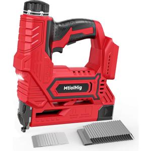 Cordless Brad Nailer Compatible with Milwaukee 18V Battery, 5/8 to 1-1/4 Inch 18 Gauge 2-in-1 Nail Gun with 2000 Nials for Wood Carpentry, Powered Electric, 2 Mode, Tool Only, 5.9LBS