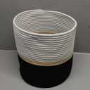 HD Designs Polyester Rope Basket - White Black & Gold