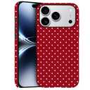 Case for iPhone 17 Pro - Slim Fit Anti-Scratch Phone Case for Girl Women - Cherry Red Polka Dot (Frosted)