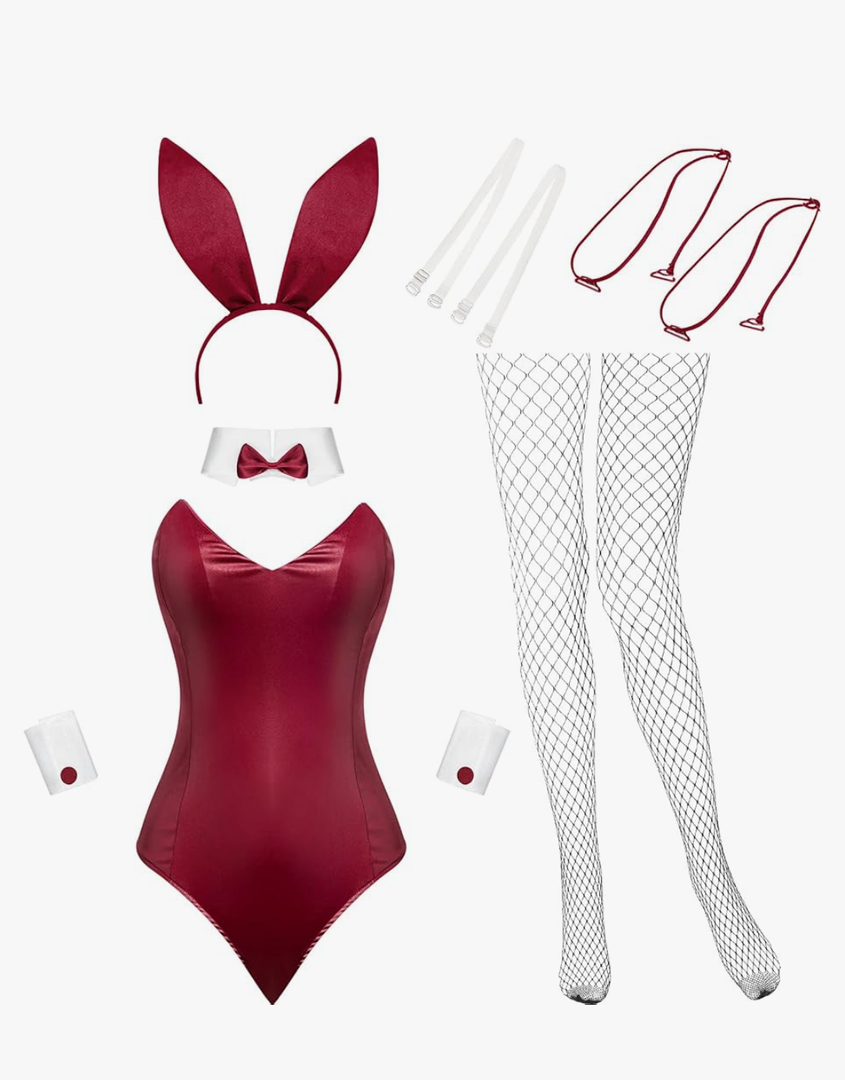Geyoga Anime Women Bunny Costume Bunny Outfit Halloween Cosplay Bodysuit Role Costume Bunny Headband Stocking Set
Amazon's Choice, XL
