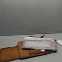 GHWIE Double Layer Bamboo Bread Box for Kitchen Counter,Large Capacity Bread Storage Bin,Bread Container with Acrylic Wavy Door Panel (Brown, Medium)