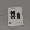 PQRQP 3 in 1 Professional Wireless Lavalier Microphone for iPhone, Android, Camera, Wireless Microphones, Mini Microphone, Crystal Clear Sound Quality for Recording, Live Streaming, Microphone Clips (Elegant Black)