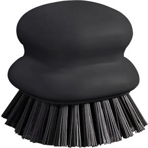 Dish Brush with Handle, Kitchen Scrub Brushes for Cleaning, Dish Scrubber with Nylon bristles for Sink, Pots, Pans(1Pack Black Nylon bristles)