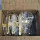 6 Pcs Gold Christmas Metal Stocking Holders for Mantle, Heavy Duty Stocking Hangers Stocking Hook Xmas Ornaments for Counter Tables Window Fireplace Mantle Decoration