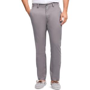 Izod Men's American Chino Flat Front Straight Fit Pant, Smoked Pearl, 32W x 34L