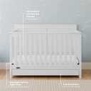 Graco Hadley 5-in-1 Convertible Crib with Drawer GREENGUARD Gold Certified, Fits Standard Crib Mattress, Converts to Toddler Bed, Daybed and Full Bed, 4 Adjustable Mattress Heights (White)