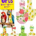 6Pcs Large Size Bird Diapers, Reusable Parrot Pigeon Pants, Leakproof Poop Control Suit for Cockatiel Conure Macaw Parakeet, Indoor Outdoor Nappy for Medium Birds (Size XL)