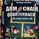 Island Genius Armchair Quarterback Football Game, Table Top Board Game, Strategic Card Game with Football Field, Goalpost & Tokens, Fun Football Card Game, Family Games, Adult & Kids (First Edition)