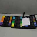 ZENO 72 Dual Tip Markers Set-C with Case  No-Bleed Art Markers for Adults  Fine & Brush Tips - Watercolor Pens for Journaling, Artists, and Creative Projects