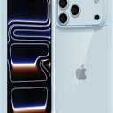 oakxco Thin Slim Clear case for iPhone 17 Pro Max, Transparent Hybrid Hard Shell Plastic & Soft Silicone Rubber Bumper, Non-Yellow Acrylic Protective Lightweight Cover for Women, Light Blue