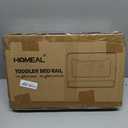 HOMEAL Bed Rail for Toddlers，32" x 26" Grey, Foldable Tall Baby Bed Rail Guard for Easy Use and Storage, U-Shaped Base Width Increased by 4", Suitable for Twin, Full, Queen, King Size Bed