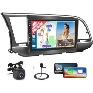 Android 15 2+64G Car Radio for Hyundai Elantra 2016 2017 2018 Wireless CarPlay Android Auto, 9 Inch Touch Screen Car Stereo with WiFi GPS Bluetooth FM/RDS EQ 26UI Backup Camera MIC
